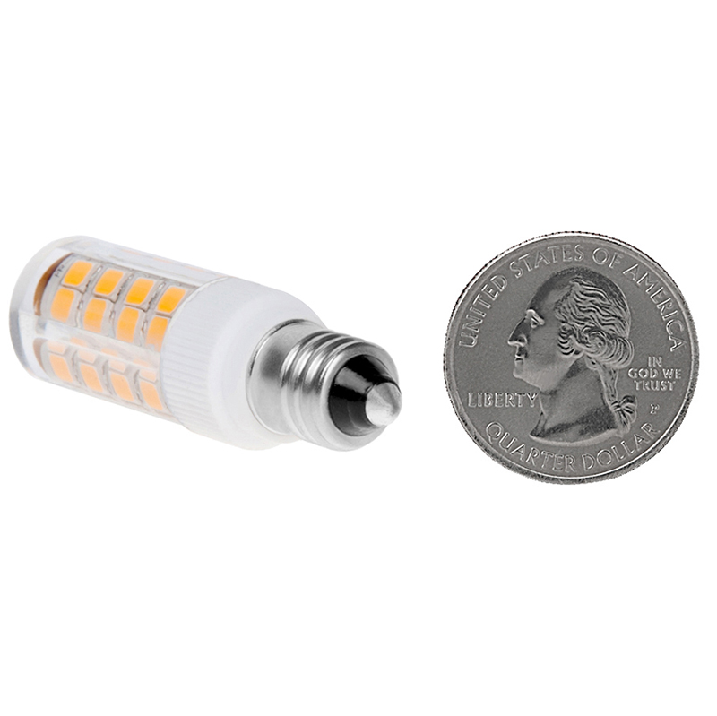 AC100-130V, ETL-gelistete dimmbare T3-E12-LED-Glühbirne mit Kandelabersockel, 3.5 Watt, 35-W-Äquivalent, 5er-Pack AC100-130V, ETL-gelistete dimmbare T3-E12-LED-Glühbirne mit Kandelabersockel, 3.5 Watt, 35-W-Äquivalent, 5er-Pack