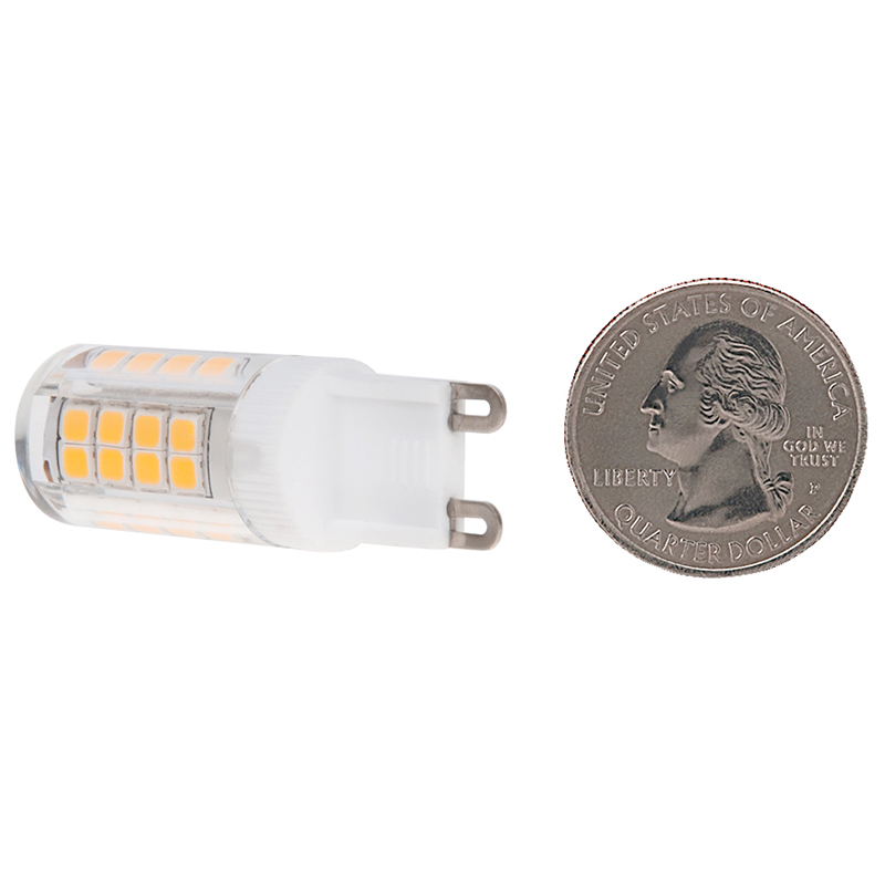 AC100-130V, stmívatelná LED žárovka T4 G9 uvedená na seznamu ETL, 3.5 W, ekvivalent 35 W, 5 balení AC100-130V, stmívatelná LED žárovka T4 G9 uvedená na seznamu ETL, 3.5 W, ekvivalent 35 W, 5 balení