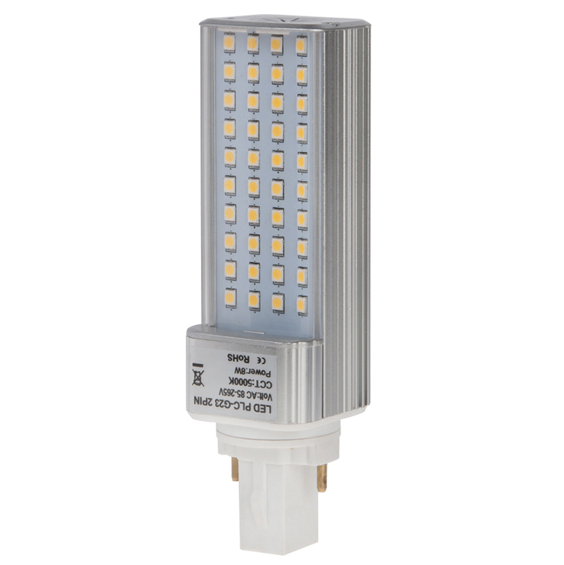 PLC Lamp G23D 2kolíková LED žárovka, 8 Wattů, ekvivalent 18W, AC85-265V PLC Lamp G23D 2kolíková LED žárovka, 8 Wattů, ekvivalent 18W, AC85-265V