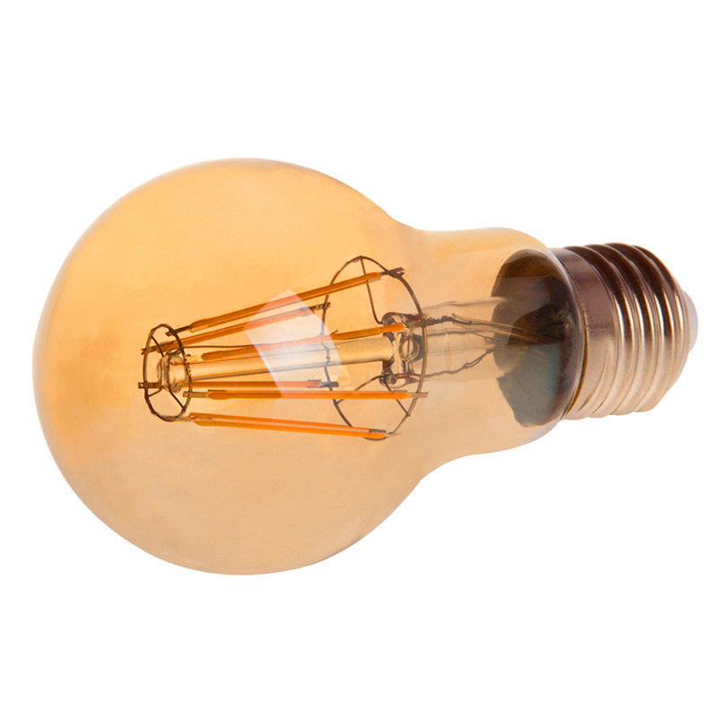 Goldfarbene A19 E26/E27 6-W-LED-Glühbirne im Vintage-Stil mit antikem Glühfaden, 60-W-Äquivalent, 4er-Pack, AC100–130 V oder 220–240 V Goldfarbene A19 E26/E27 6-W-LED-Glühbirne im Vintage-Stil mit antikem Glühfaden, 60-W-Äquivalent, 4er-Pack, AC100–130 V oder 220–240 V