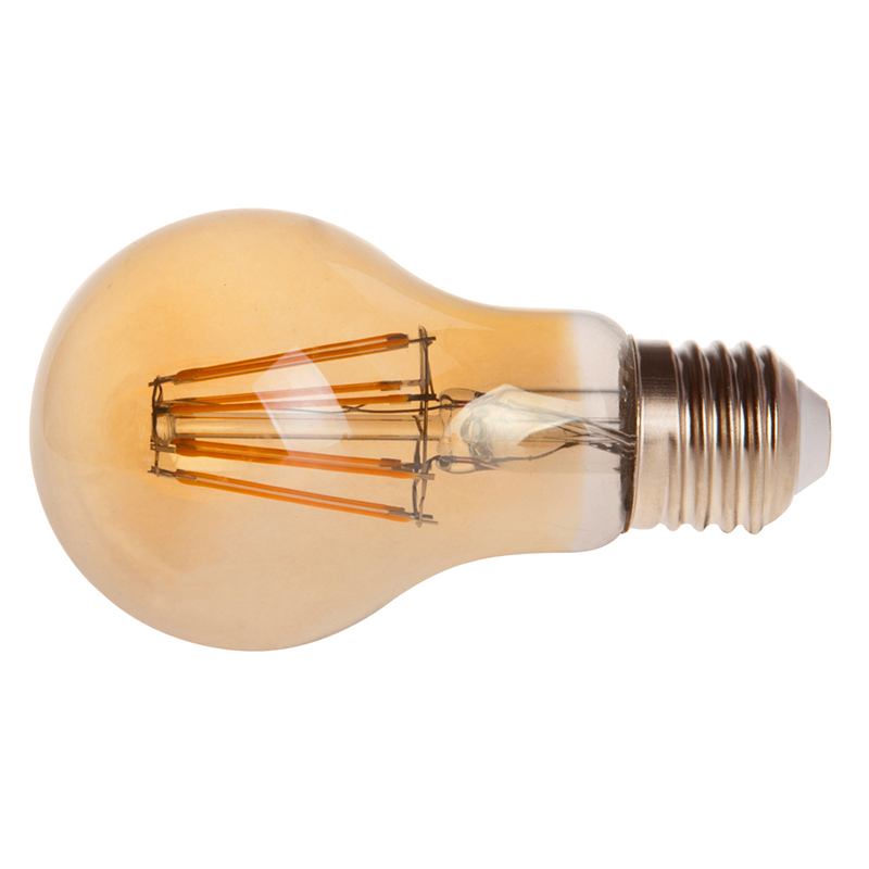 Goldfarbene A19 E26/E27 6-W-LED-Glühbirne im Vintage-Stil mit antikem Glühfaden, 60-W-Äquivalent, 4er-Pack, AC100–130 V oder 220–240 V Goldfarbene A19 E26/E27 6-W-LED-Glühbirne im Vintage-Stil mit antikem Glühfaden, 60-W-Äquivalent, 4er-Pack, AC100–130 V oder 220–240 V