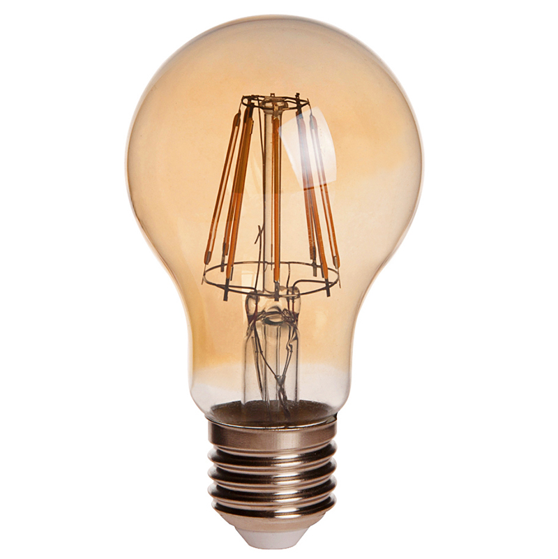 Goldfarbene A19 E26/E27 8-W-LED-Glühbirne im Vintage-Stil mit antikem Glühfaden, 75-W-Äquivalent, 4er-Pack, AC100–130 V oder 220–240 V Goldfarbene A19 E26/E27 8-W-LED-Glühbirne im Vintage-Stil mit antikem Glühfaden, 75-W-Äquivalent, 4er-Pack, AC100–130 V oder 220–240 V