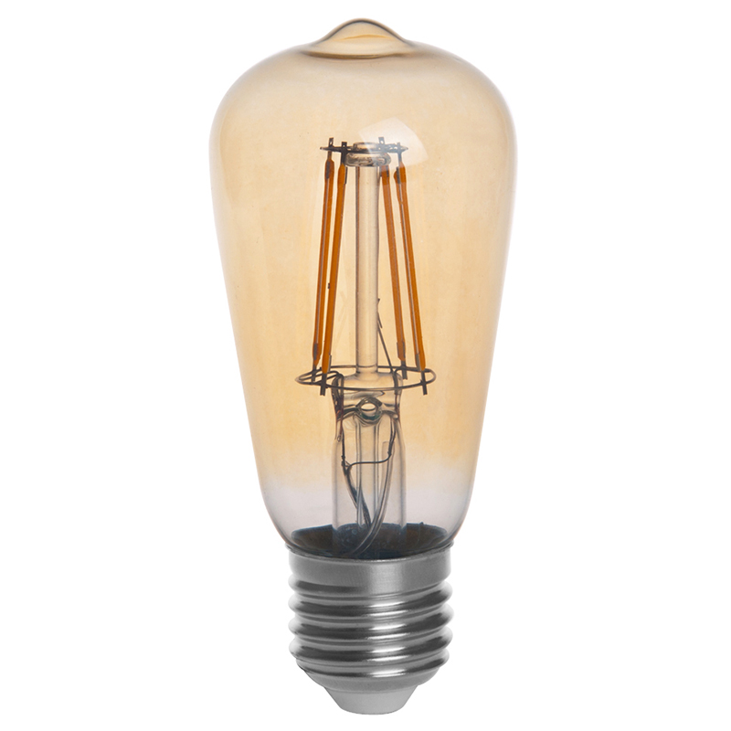 Goldfarbene ST15 E26/E27 4 W LED-Vintage-Glühbirne mit antikem Filament, 40 W-Äquivalent, 4er-Pack, AC100–130 V oder 220–240 V Goldfarbene ST15 E26/E27 4 W LED-Vintage-Glühbirne mit antikem Filament, 40 W-Äquivalent, 4er-Pack, AC100–130 V oder 220–240 V
