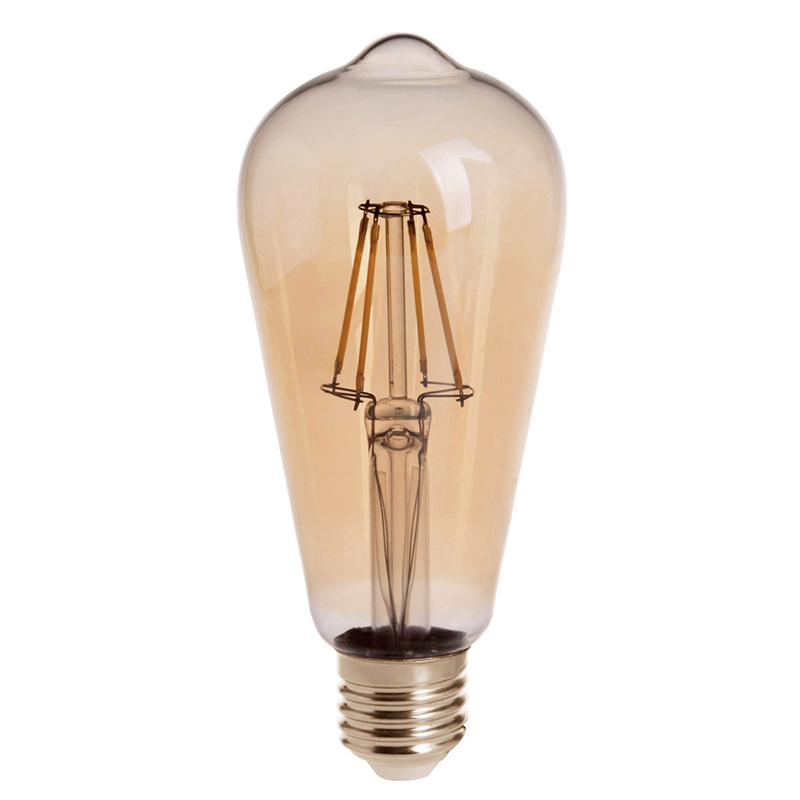Zlatý odstín ST18 E26/E27 4W LED Vintage starožitná vláknová žárovka, ekvivalent 40W, 4 balení Zlatý odstín ST18 E26/E27 4W LED Vintage starožitná vláknová žárovka, ekvivalent 40W, 4 balení