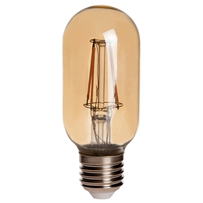 Zlatý odstín T14 E26/E27 4W LED Vintage starožitná vláknová žárovka, ekvivalent 40 W, 4 balení Zlatý odstín T14 E26/E27 4W LED Vintage starožitná vláknová žárovka, ekvivalent 40 W, 4 balení