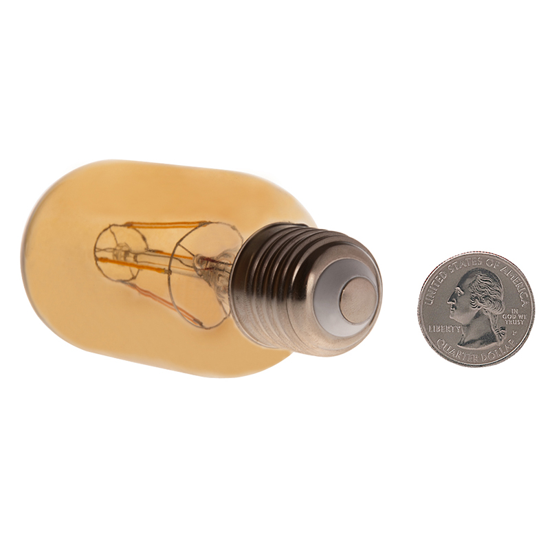 Zlatý odstín T14 E26/E27 4W LED Vintage starožitná vláknová žárovka, ekvivalent 40 W, 4 balení Zlatý odstín T14 E26/E27 4W LED Vintage starožitná vláknová žárovka, ekvivalent 40 W, 4 balení