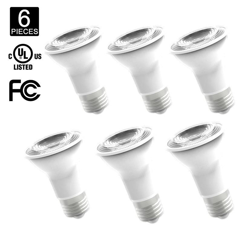 120 V PAR20 E26 LED-Glühbirne, 7 Watt, 6er-Pack