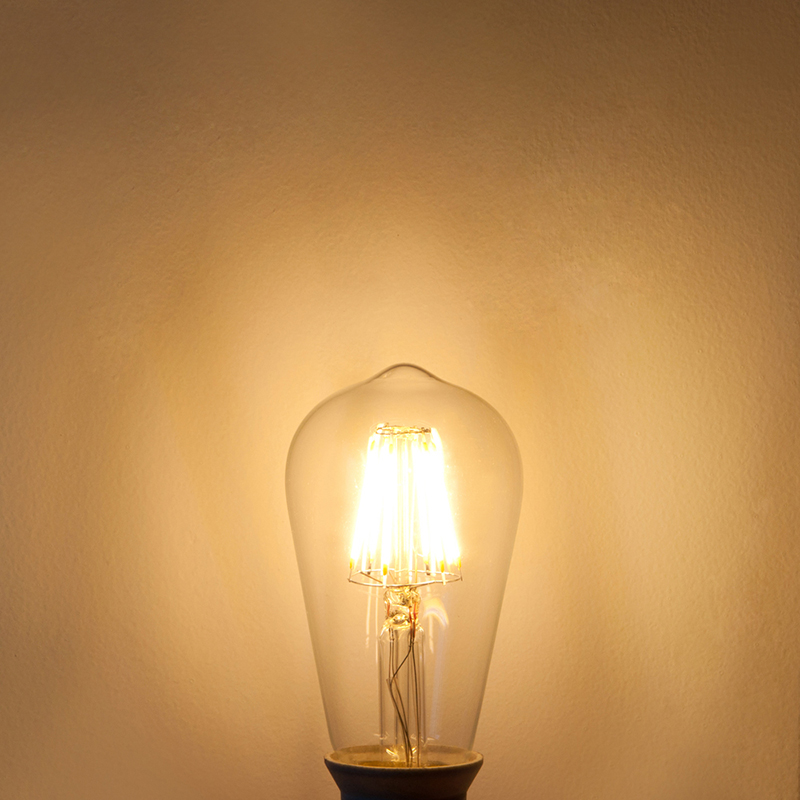 ST18 E26/E27 6W LED Vintage Antik Glühfaden Glühbirne, 60W Äquivalent, 4er Pack