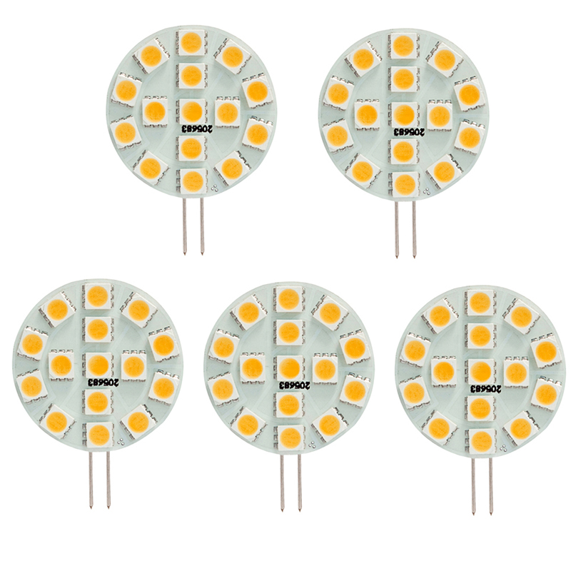AC10-18V/DC10-30V, Side Pin JC G4 LED-Glühbirne, 3 Watt, 25-30W-Äquivalent, 5er-Pack