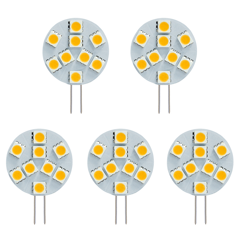 AC10-18V/DC10-30V, Side Pin T3 JC G4 LED-Glühbirne, 1.8 Watt, 15-W-Äquivalent, 5er-Pack