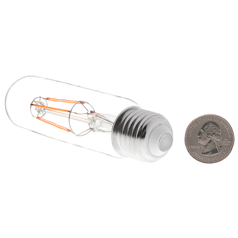 T10 E26/E27 4W LED Vintage starožitná žárovka s vláknem, ekvivalent 40W, 4 balení