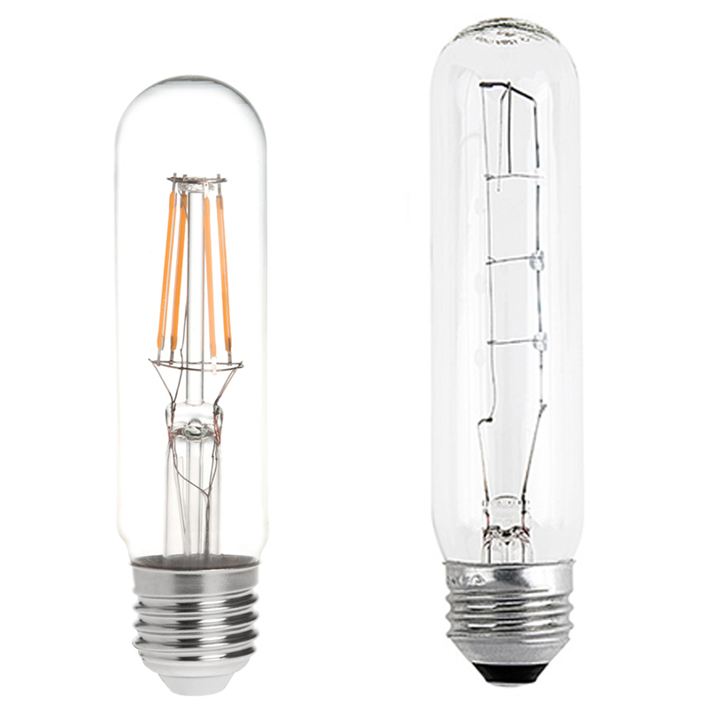 T10 E26/E27 4W LED Vintage starožitná žárovka s vláknem, ekvivalent 40W, 4 balení