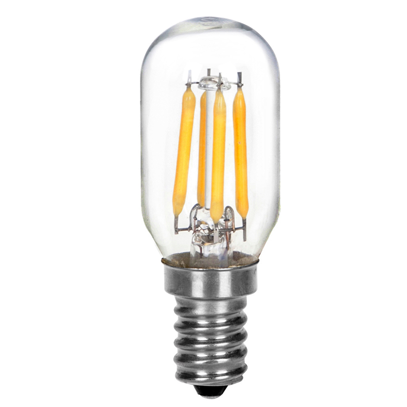 T22 E12 Kandelabersockel 2W LED Vintage Antik-Glühfaden-Glühbirne, 25W-Äquivalent, 4er-Pack T22 E12 Kandelabersockel 2W LED Vintage Antik-Glühfaden-Glühbirne, 25W-Äquivalent, 4er-Pack