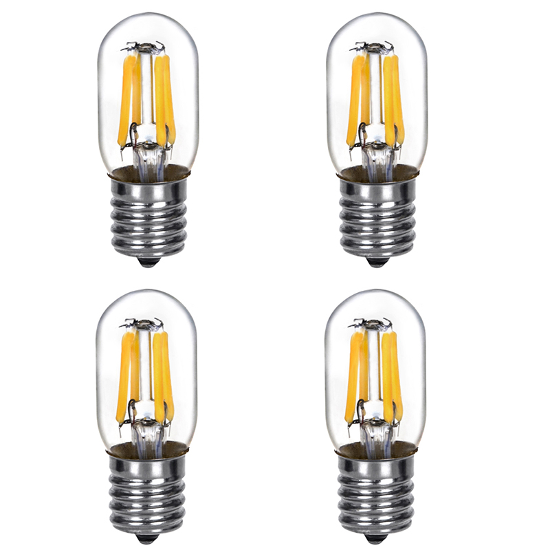 T22 E17 střední patice 2W LED Vintage starožitná žárovka s vláknem, ekvivalent 25W, 4 balení