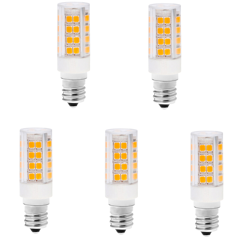 AC100-130V, T3 E12 svícnová základní LED žárovka, 3.5 W, ekvivalent 35 W, 5 balení
