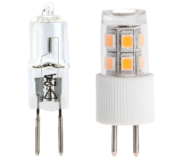 JC G5.3 12V Bulb, 2 Watts, 20W Equivalent, 5-Pack [T3 JC G5.3 12V-2 W]