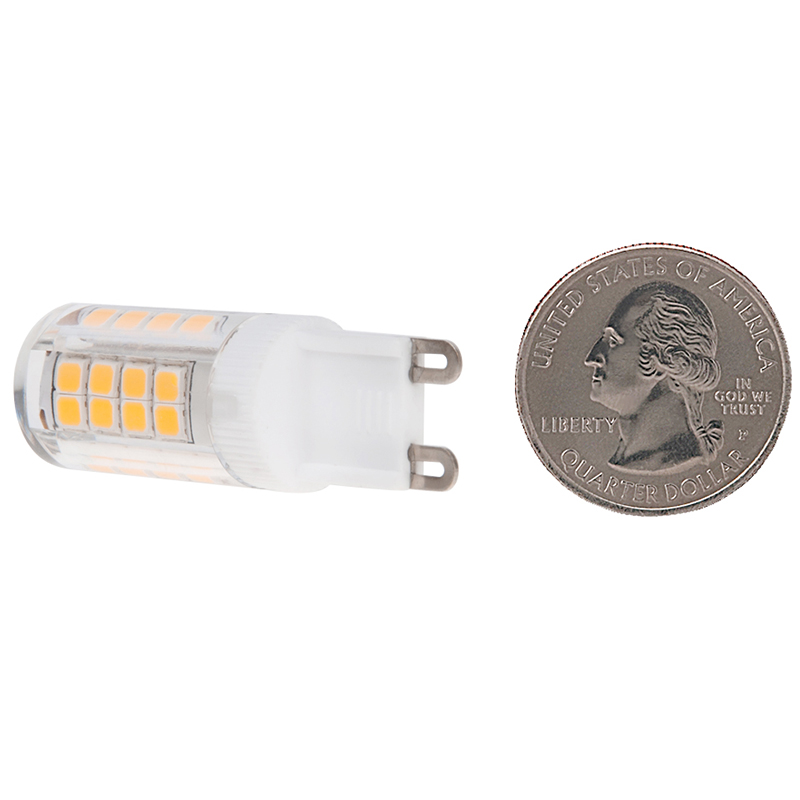 AC100–130 V/220–240 V, T4-G9-LED-Glühbirne, 3.5 Watt, 40-W-Äquivalent, 5er-Pack AC100–130 V/220–240 V, T4-G9-LED-Glühbirne, 3.5 Watt, 40-W-Äquivalent, 5er-Pack