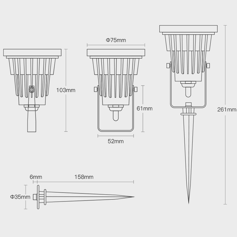 Gledopto Zigbee & RF Niederspannung 24V LED Landschaftsscheinwerfer RGB+CCT 7W GL-G-003P Gledopto Zigbee & RF Niederspannung 24V LED Landschaftsscheinwerfer RGB+CCT 7W GL-G-003P