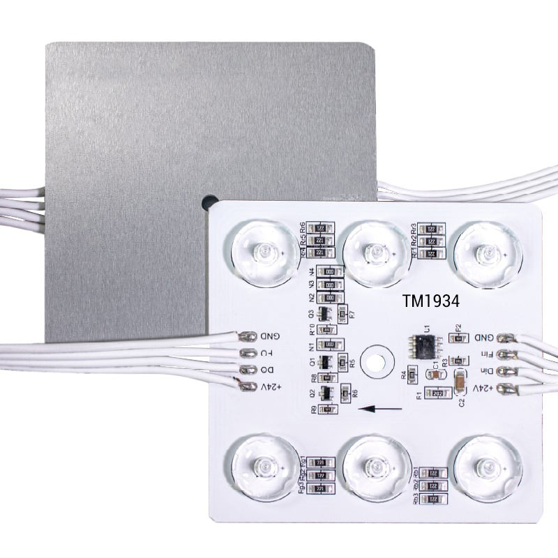 DC24V Diffused RGB Addressable LED Module Light with Lens TM1934