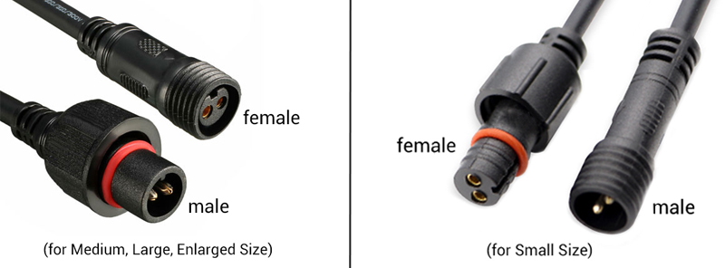 Male And Female Waterproof Connectors For Led Strip Lights