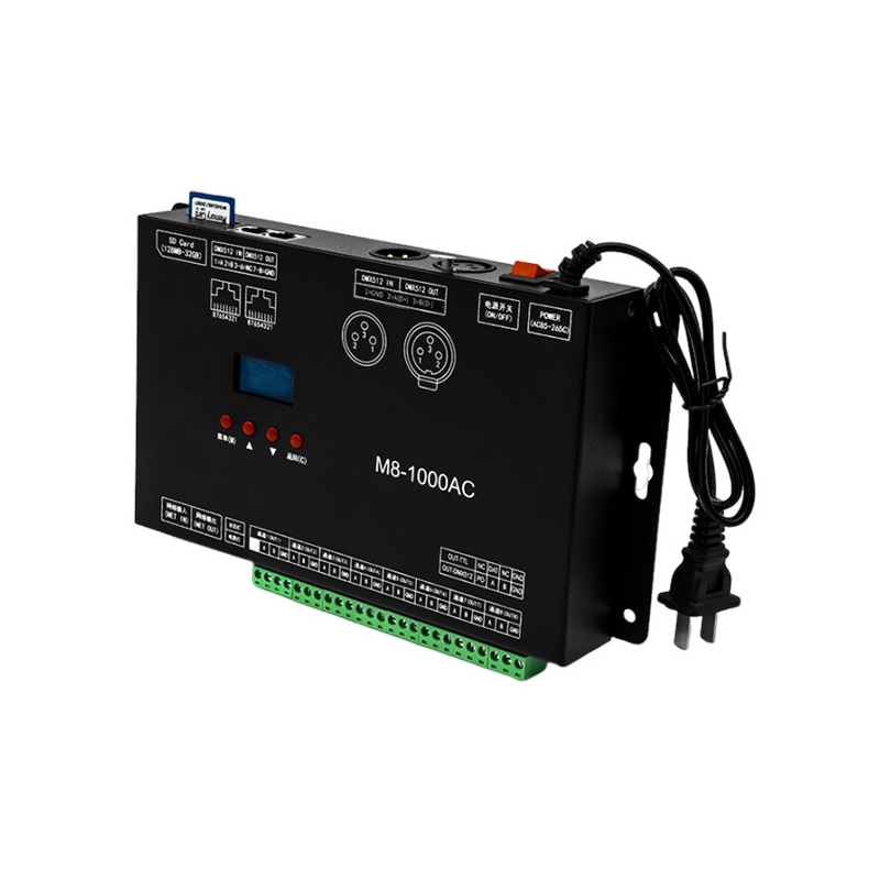 8 Ports Network SD Card Programmable LED Pixel Controller (TTL & DMX512)