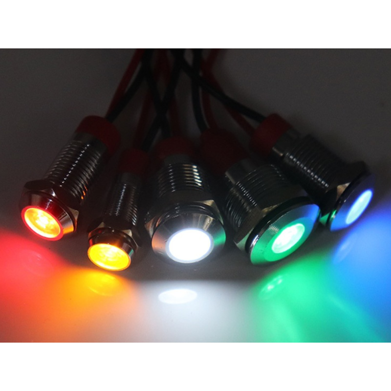 12mm Threaded Panel Mount Mini Recessed LED Indicator Lights