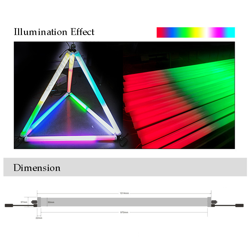 Programovatelná LED trubicová svítidla DMX512 24V 360° osvětlení Programovatelná LED trubicová svítidla DMX512 24V 360° osvětlení