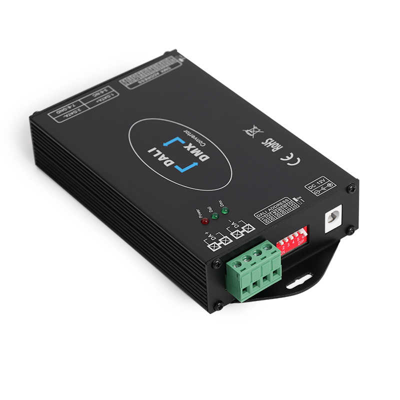 DL113 DC12V-24V DALI-DMX512 převodník, LED DMX ovladač stmívání DL113 DC12V-24V DALI-DMX512 převodník, LED DMX ovladač stmívání