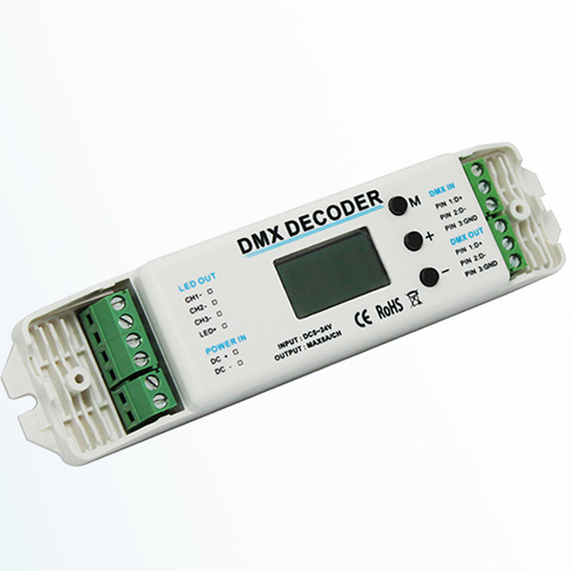 DMX102 DC5V-24V 3kanálový dekodér DMX512 DMX102 DC5V-24V 3kanálový dekodér DMX512