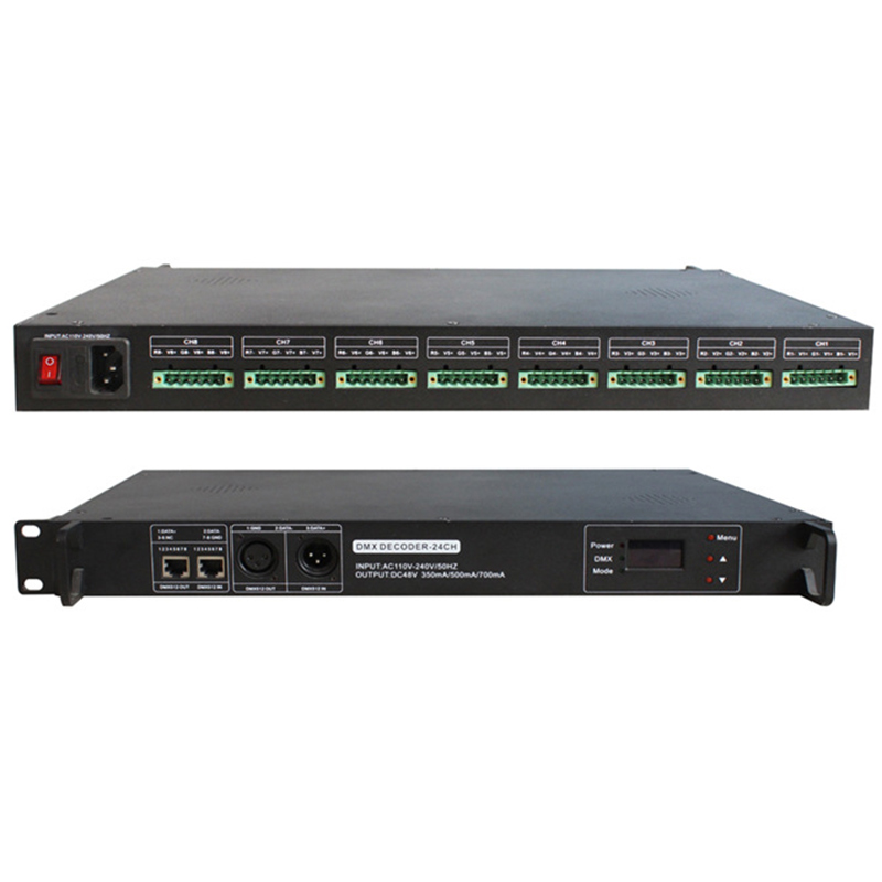 DMX103 DC48V DMX Mehrkanal-Konstantstrom-Ausgangsdecoder, 24-Kanal-LED-Controller
