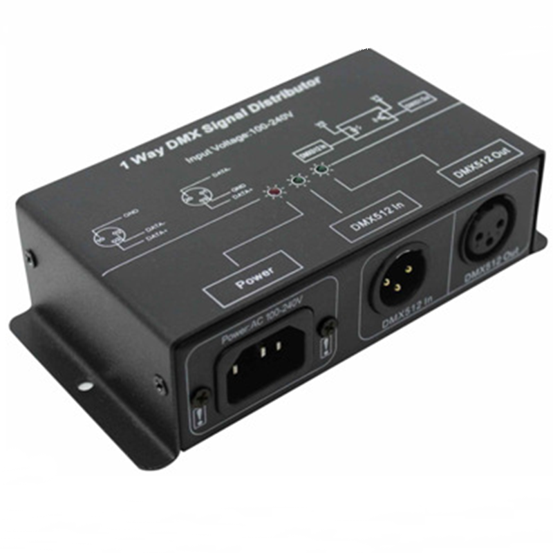 DMX124-Signalverteiler 1 Kanal für DMX512-LED-Streifenlichter oder DMX512-Decoder