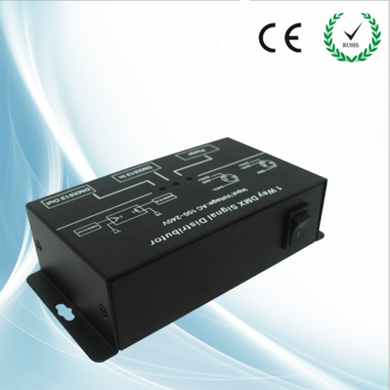Distributor signálu DMX124 1 kanál pro LED pásková světla DMX512 nebo dekodér DMX512 Distributor signálu DMX124 1 kanál pro LED pásková světla DMX512 nebo dekodér DMX512