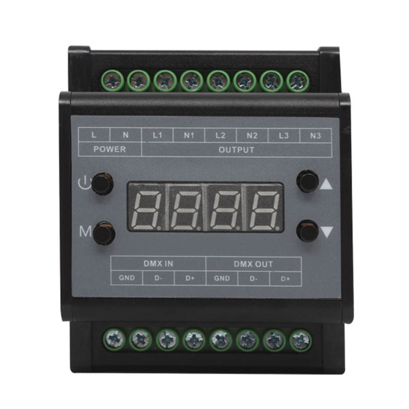 DMX302 AC90~240V 3kanálový DMX triakový stmívač, vysoce výkonný stmívač DMX302 AC90~240V 3kanálový DMX triakový stmívač, vysoce výkonný stmívač