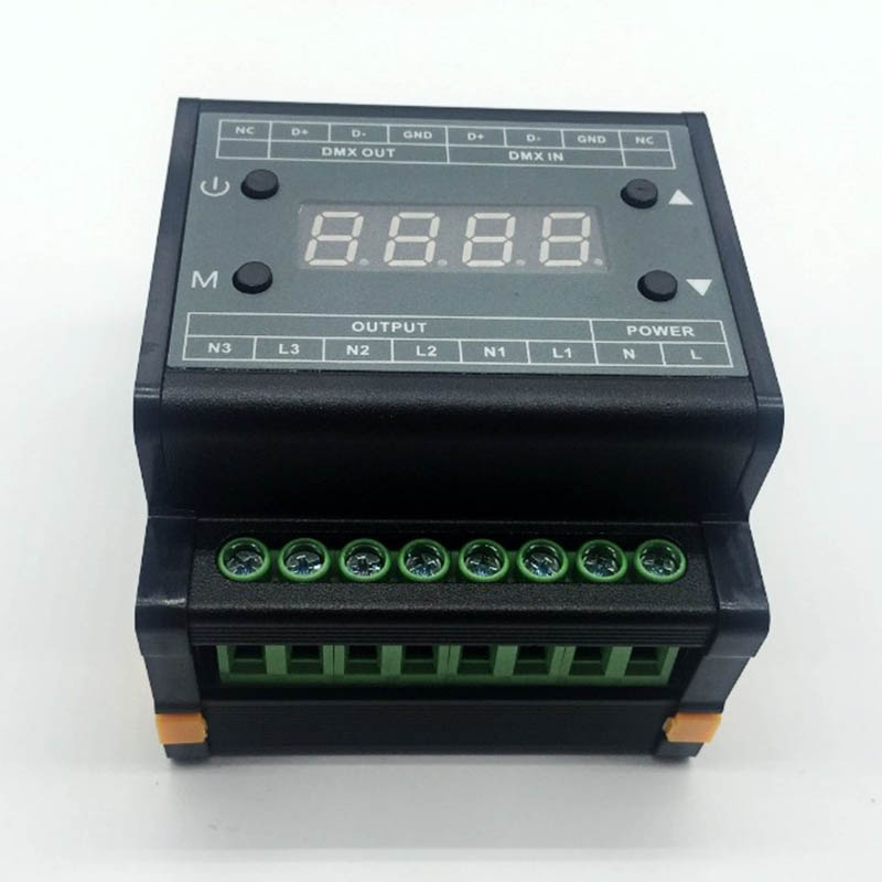 DMX302 AC90~240V 3kanálový DMX triakový stmívač, vysoce výkonný stmívač DMX302 AC90~240V 3kanálový DMX triakový stmívač, vysoce výkonný stmívač