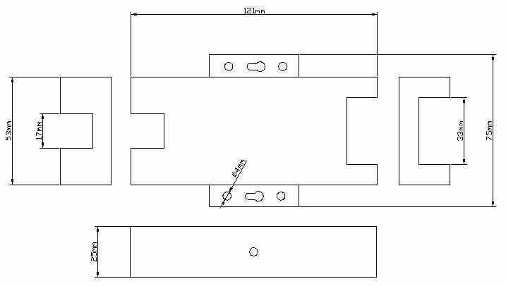 LN-CON-RF8B(T)-3CH-LV RGB led controller size