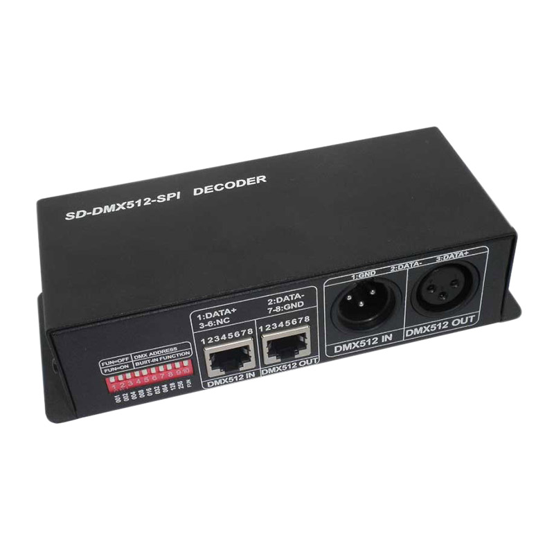 LN-SDDMXCON-SPI-LV DC12V SD-Karte DMX-Signaldecoder, LED-Controller LN-SDDMXCON-SPI-LV DC12V SD-Karte DMX-Signaldecoder, LED-Controller