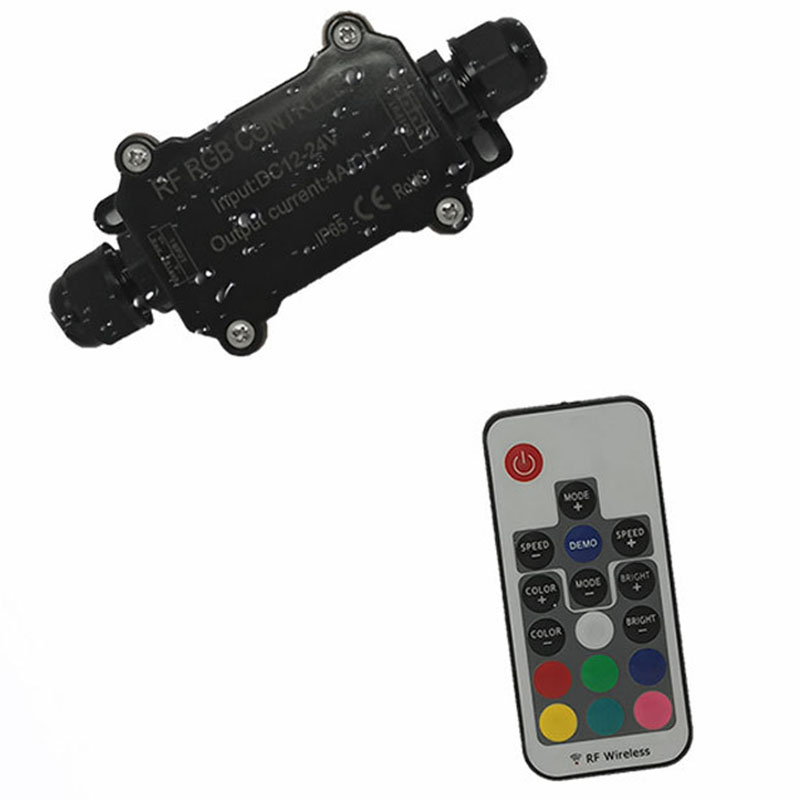RF163 DC12V-24V 3kanálový bezdrátový IP65 vodotěsný ovladač, nízkonapěťový RGB ovladač RF163 DC12V-24V 3kanálový bezdrátový IP65 vodotěsný ovladač, nízkonapěťový RGB ovladač