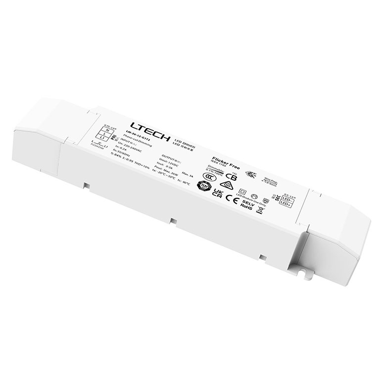 LM-36-12-G1T2 36W 12VDC Triakové stmívání inteligentní LED ovladač LM-36-12-G1T2 36W 12VDC Triakové stmívání inteligentní LED ovladač
