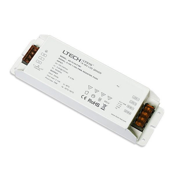 AD-75-24-F1M1 75W 24VDC CV 0/1-10V LED ovladač (nahradit LM-75-24-G1A2)