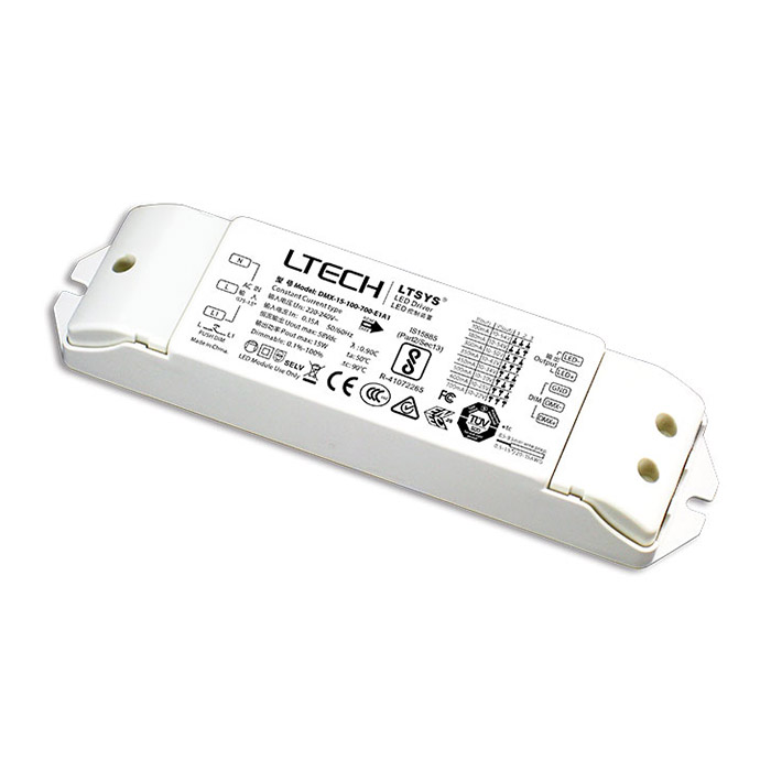 DMX-15-100-700-E1A1 15W 100-700mA CC DMX ovladač