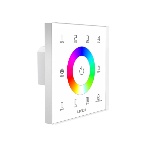 100-240Vac bezdrátový RF a kabelový DMX512 4zónový RGB dotykový panel EX7S
