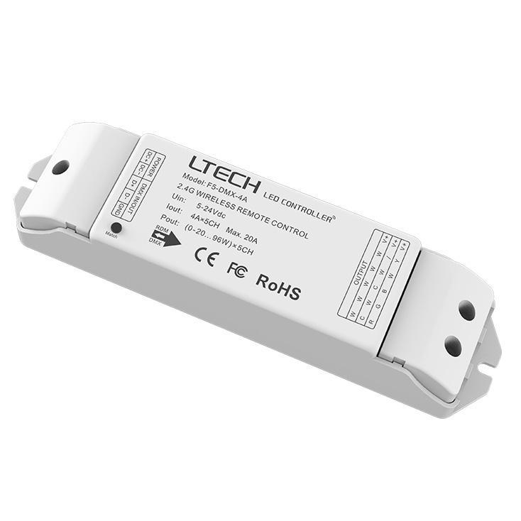 LED bezdrátový a drátový ovladač F5-DMX-4A LED bezdrátový a drátový ovladač F5-DMX-4A