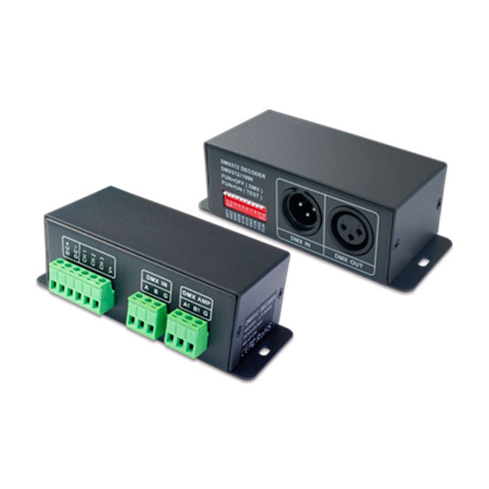 LT-8048, 4A*3CH CV DMX-PWM-Decoder, mit grüner Terminal-Schnittstelle zur Steuerung von singenden, zweifarbigen RGB-LED-Lampen, 5 Garantie