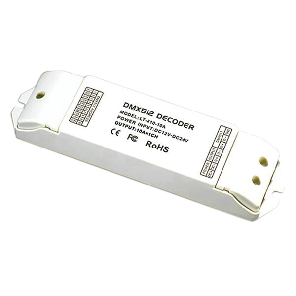 LT-810-10A, 1CH CV DMX512 dekodér, špičkové LED žárovky DMX512 dekodér pro LED žárovky doma, 5 záruky