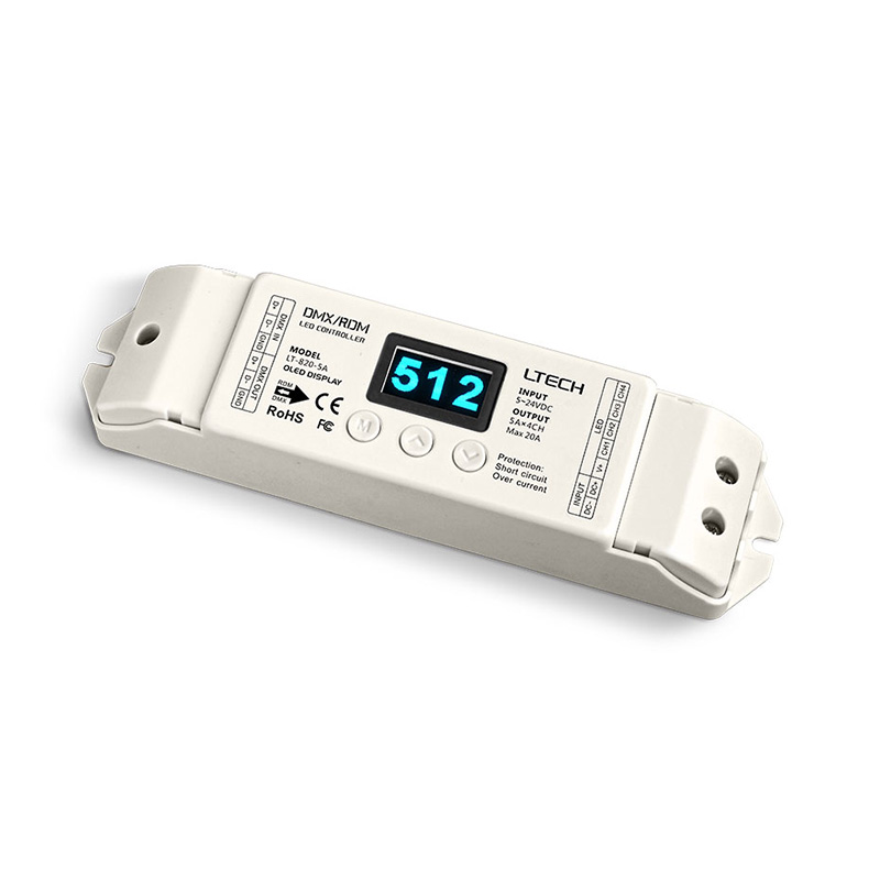 4CH 20A CV RGB RGBW DMX Decoder LT-820-5A für CT RGBW LED-Streifenlichter