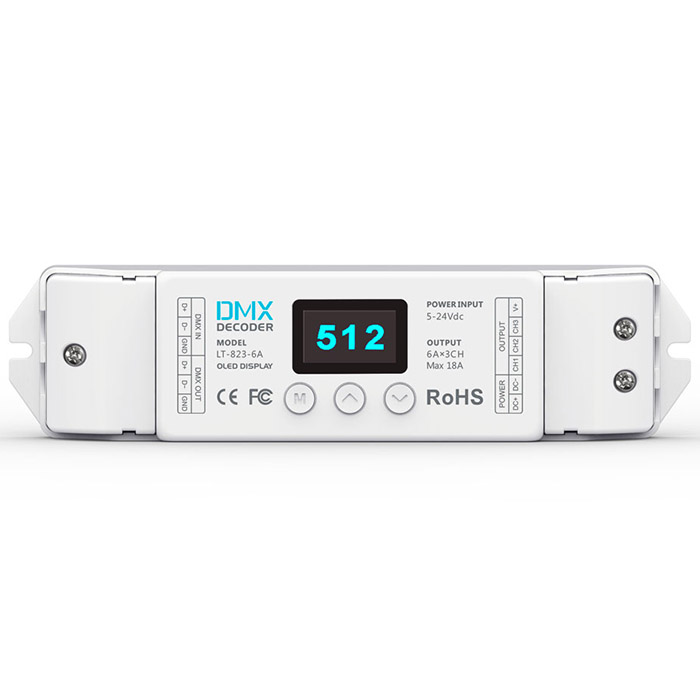 3CH CV DMX dekodér LT-823-6A