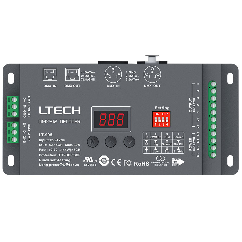 5CH CV DMX dekodér LT-995 5CH CV DMX dekodér LT-995