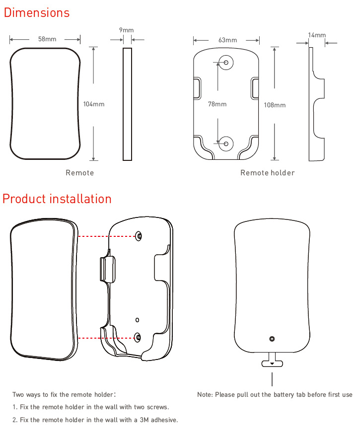 Mini RF Remote For 5-In-1 P5 LED Controller