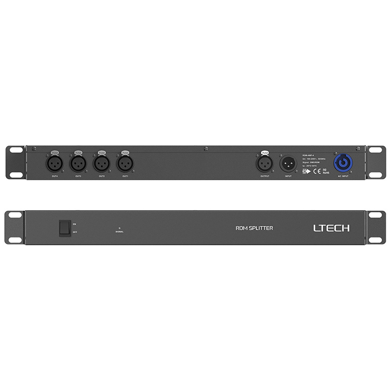 RDM-AMP-4 4 porty 3pinový zesilovač signálu XLR Dmx Rdm RDM-AMP-4 4 porty 3pinový zesilovač signálu XLR Dmx Rdm