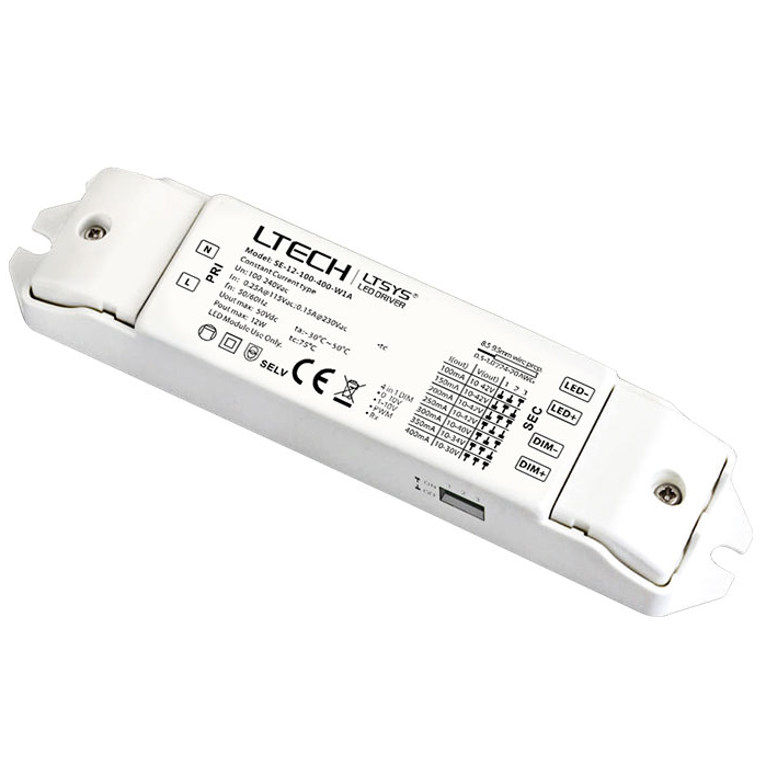 Intelligenter LED-Treiber, 12 W, 100–400 mA (100–240 VAC), 4 in 1, SE-12-100-400-W1A